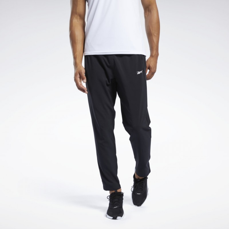 بنطلون ريبوك وورك ريدي ترك للرجال لون أسود - Reebok Men's Workout Ready Track Pants – Black