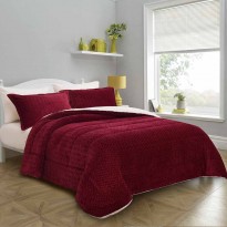 طقم غطاء تخت 6 قطع مجوز WEATHER DOMA BURGUNDY 260X240 CM