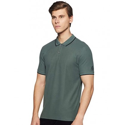 Reebok Men's Solid Regular Fit Polo