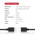 كيبل USB Type C الطرفين سريع 60واط 3امبير
