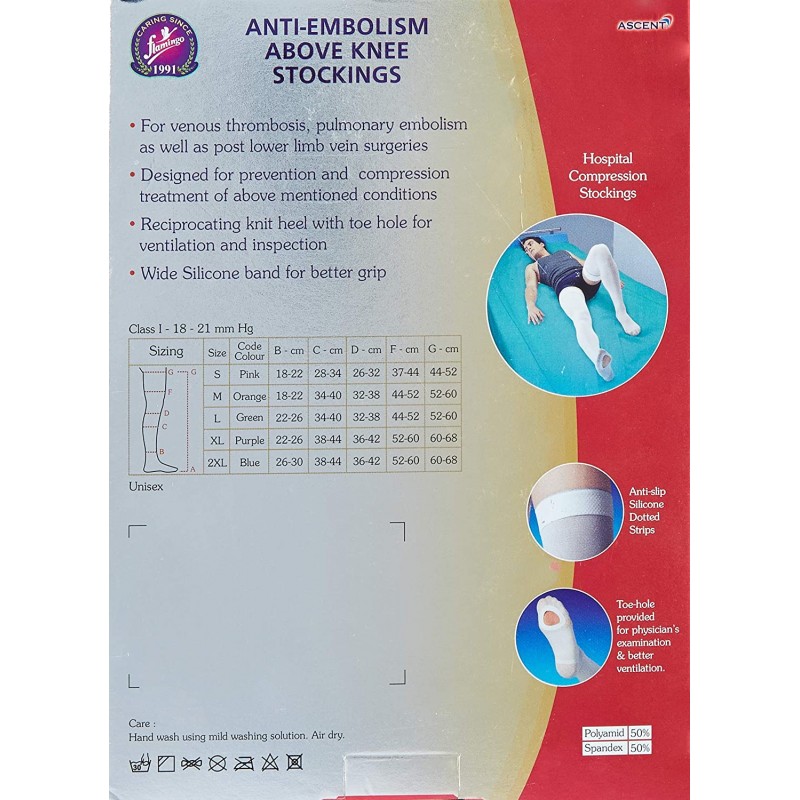 Flamingo Anti Embolism Stock. Above Knee