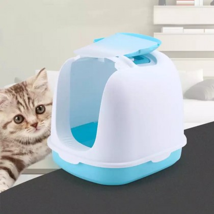 حمام مغلق باب عالي لون ازرق