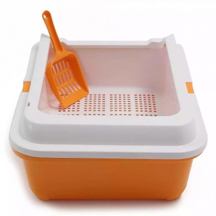 حمام منزلي مفتوح مع شبك داخلي لون اصفر