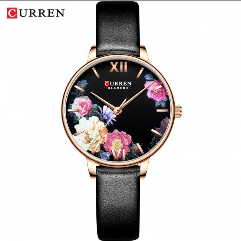ساعة ستاتية حزام جلد لون اسود من CURREN ساعة ستاتية حزام جلد لون اسود من CURREN