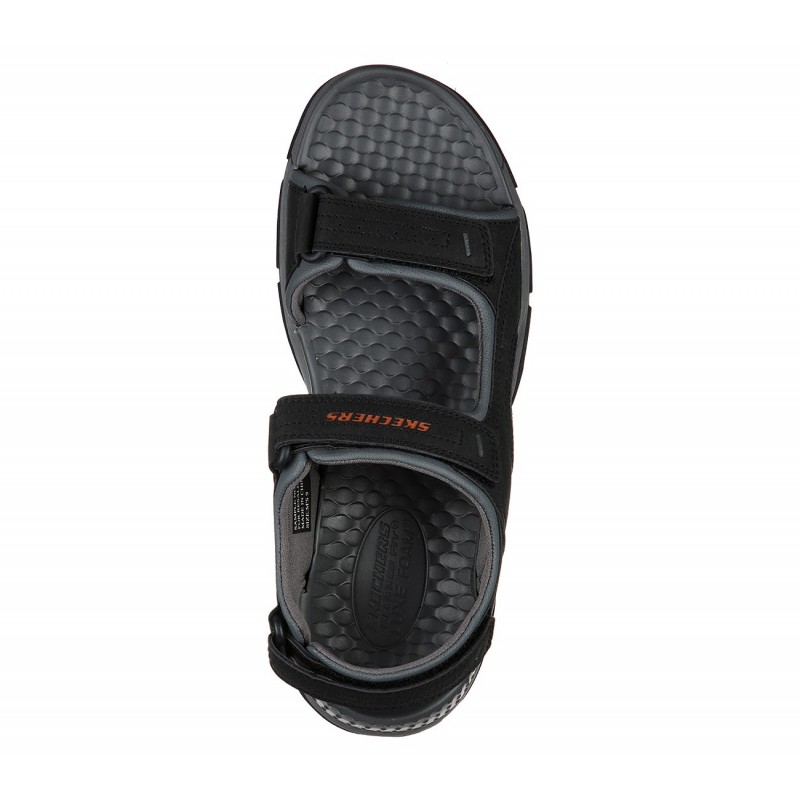 Skechers Mens' Relaxed Fit: Tresmen - Garo Sandal- صندل سكيتشرز ريلاكس فيت للرجال لون أسود ورمادي‏
