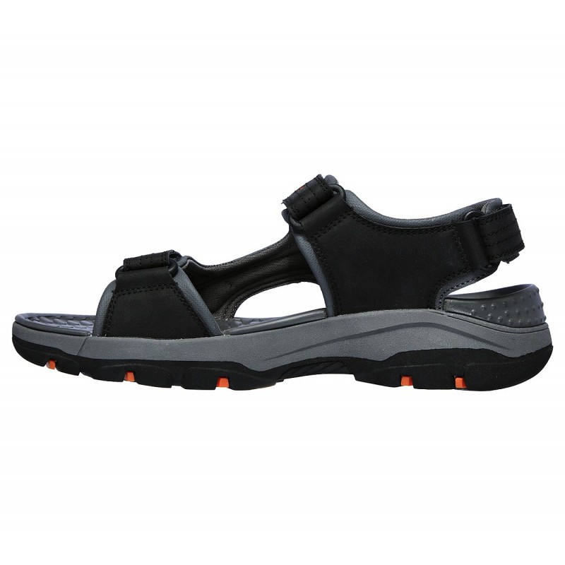 Skechers Mens' Relaxed Fit: Tresmen - Garo Sandal- صندل سكيتشرز ريلاكس فيت للرجال لون أسود ورمادي‏