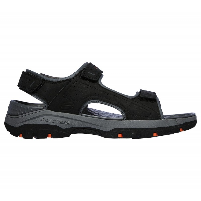 Skechers Mens' Relaxed Fit: Tresmen - Garo Sandal- صندل سكيتشرز ريلاكس فيت للرجال لون أسود ورمادي‏