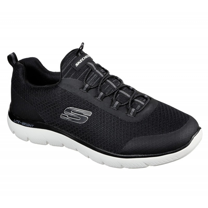  حذاء سكيتشرز سميتس- ريبينسكي للرجال لون أسود ونعل ابيض- Skechers Men's Summits-Repinski Shoes‏‏‏