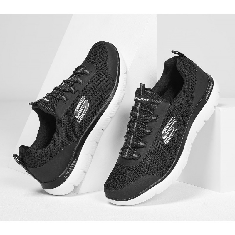  حذاء سكيتشرز سميتس- ريبينسكي للرجال لون أسود ونعل ابيض- Skechers Men's Summits-Repinski Shoes‏‏‏